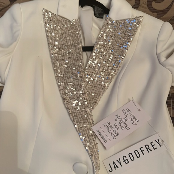 White Blazer Dress - Picture 3 of 5